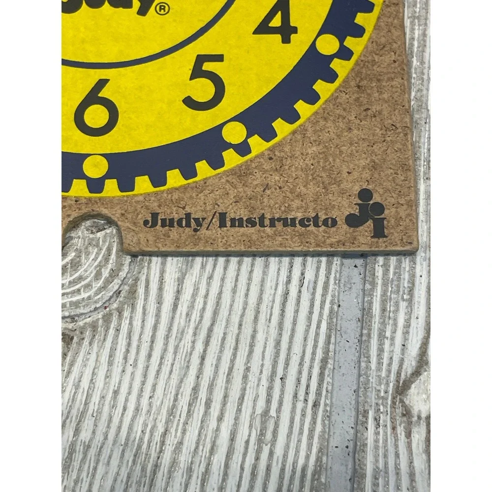 Judy Instructo Mini Clock 209041 Educational Teaching Toy Yellow Blue Red Hand